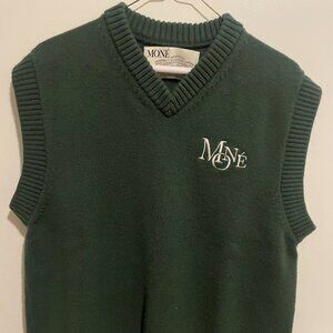 MONE Monte Carlo - Green - Knitted Fine Merino Wool Vest - XL - Men's - $175 USD